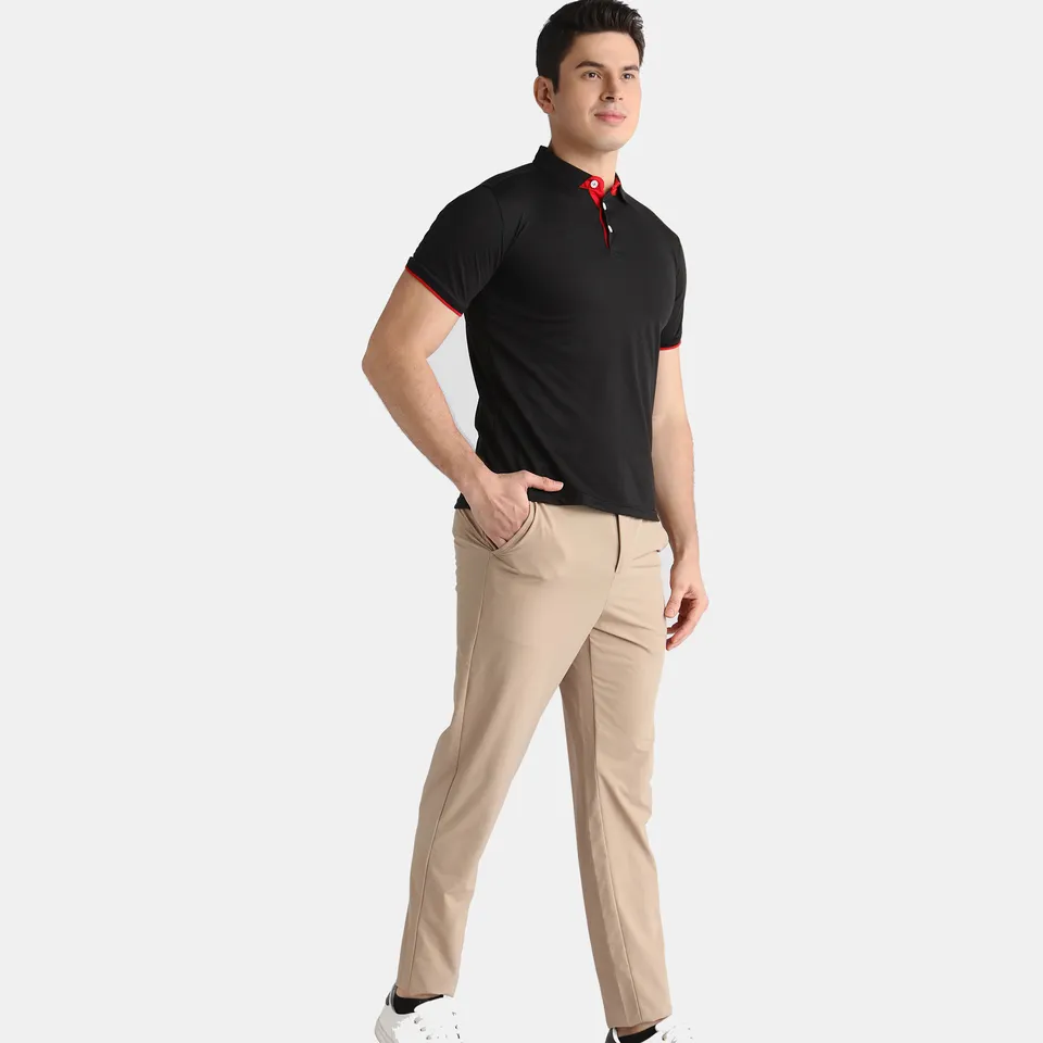 Plain Black Golf Polo